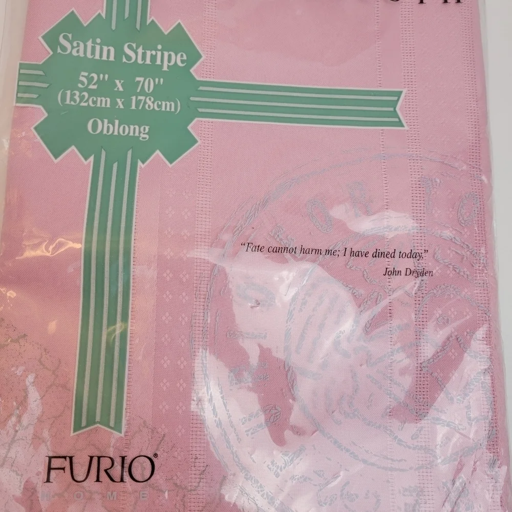 Pink tablecloth oblong
